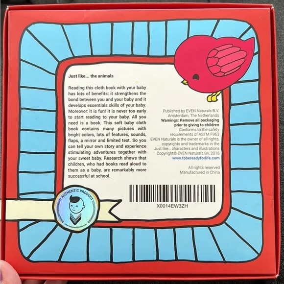 Soft Baby Book Gift Set- By To Be Ready for Life: “Just Like...the animals” NEW - Picture 2 of 5